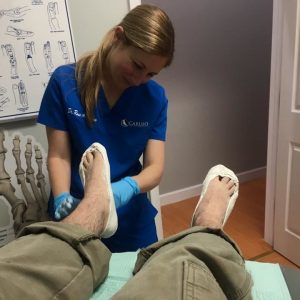 Dr. Caruso casting for orthotics